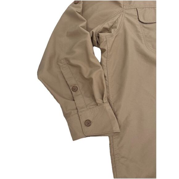 Duluth Trading Shirt Mens 3XL Khaki Action Cool Plus Vented Hiking Fishing - Picture 5 of 8
